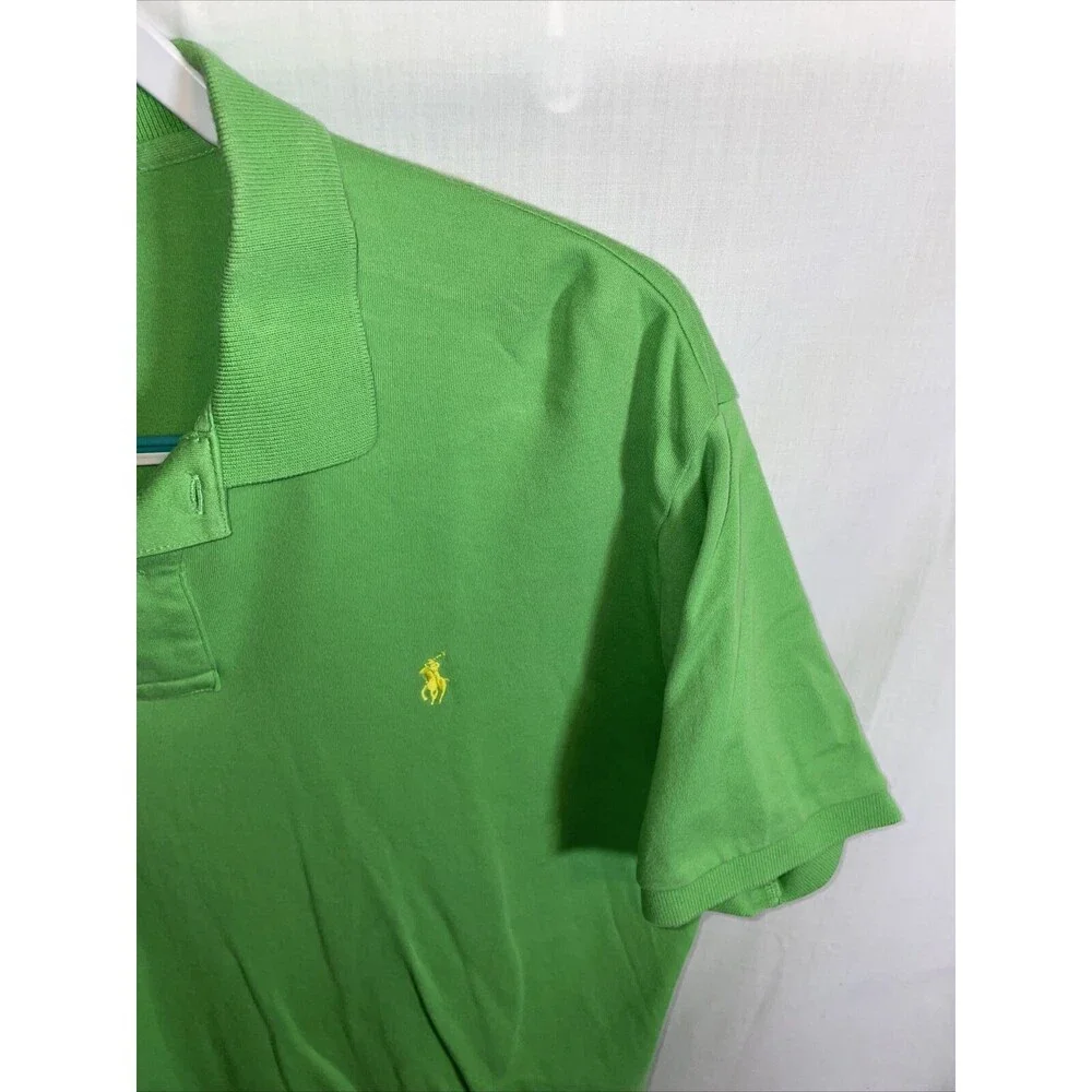 Polo Ralph Lauren Golf Shirt Men’s Size Large Green 100% Cotton Short Sleeve